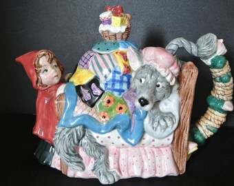 Teapot, Le Petit Chaperon Rouge - Fitz and Floyd - Limited Edition - Vintage