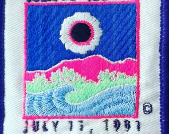 True Vintage Day Glo Patch Eclipse Hawaii Nice Graphics Sew On