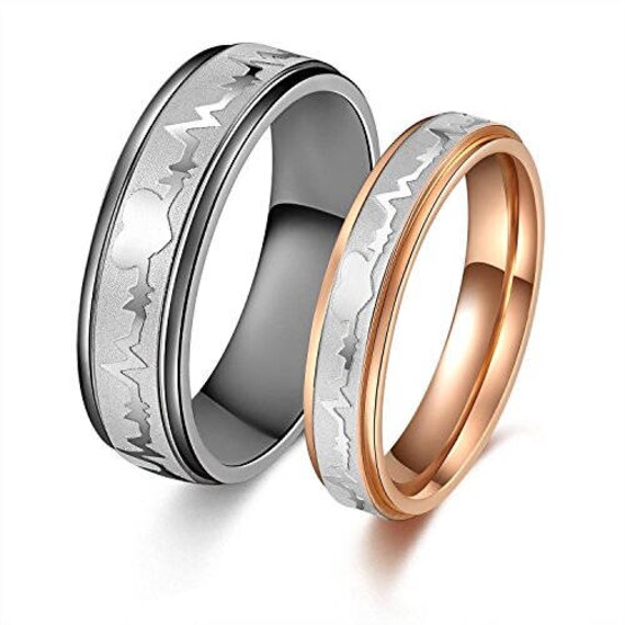His And Her Rings Promise Ring Set Couples Ring Anniversary