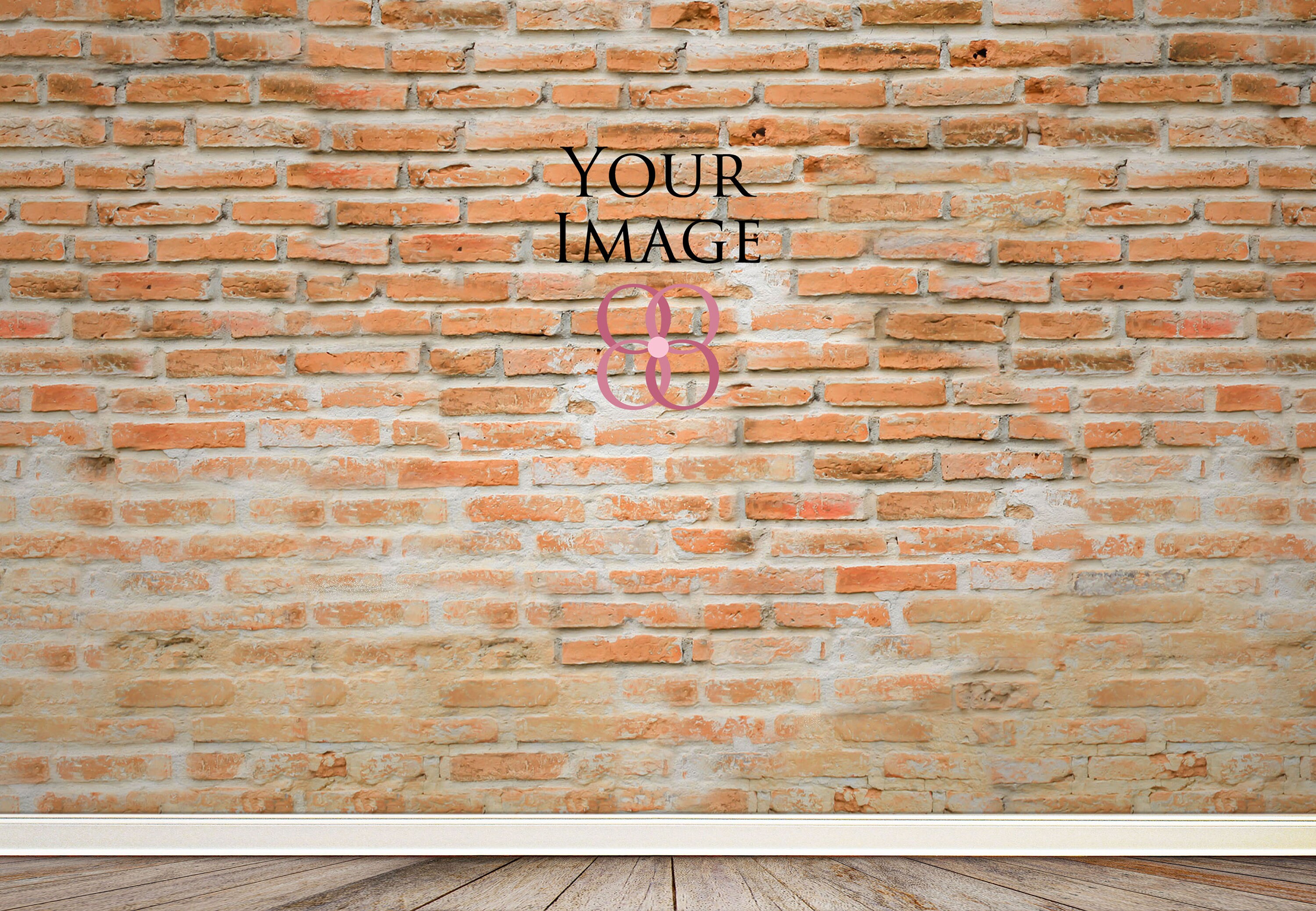 Download Real photography mockups, brick wall and wood floor mockup ...