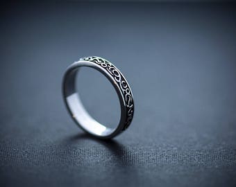 Moon Sterling silver Ornament ring