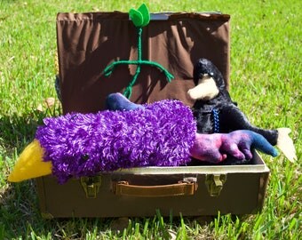 Fantastic Beasts Trunk - Occamy, Pickett the Bowtruckle, Niffler, Newt's Hufflepuff Scarf