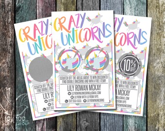 Scratch to Win! Unicorn Scratch Off Discount Cards! - LLRSC06