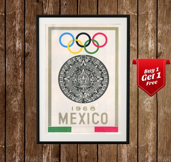 Mexico 1968 Olympics Vintage Poster Mexico Olympics Mexico