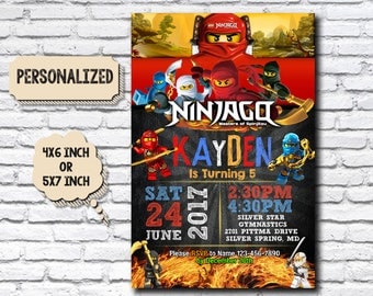 Lego Ninjago Invitation,Lego Ninjago Birthday,Lego Ninjago Party,Lego Ninjago Card,Lego Ninjago Printable,Lego Ninjago,Ninjago,Ninja_BS203