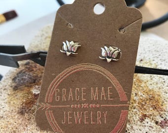 Sterling Silver Lotus Blossom Earrings