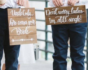 Ring Bearer Wedding Signs