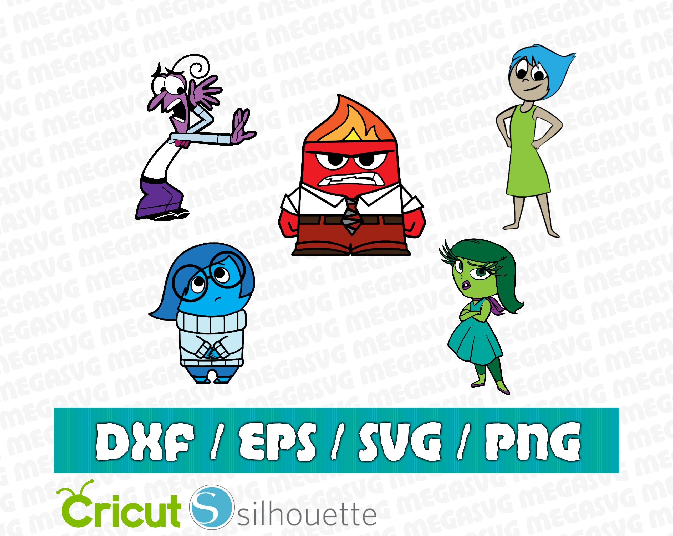 Download Inside Out Characters Svg Dxf Eps Png Cut File Pack