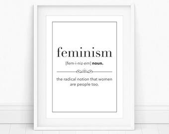 Feminism Print Feminist Poster Womens March Feminism