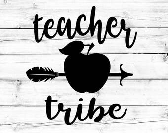 Teacher Tribe Svg - Png, Teacher Svg, Teach Svg, School Svg, Back to School, Teacher Gift, Svg Files for Cricut