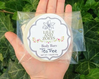 Organic Lotion Bars, Tea Tree Lotion bars, Body balm, Lotion bars, Solid Lotion, Natural moisturizer, Tea Tree, Natural bug repellent