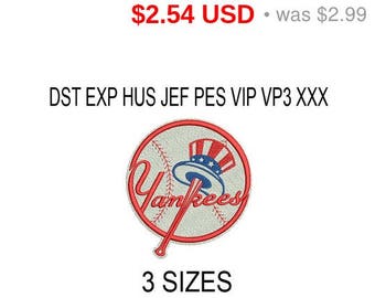 TODAY SALE 15% New York Yankees embroidery design logo / embroidery designs / INSTANT download machine embroidery pattern