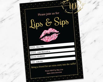 Lip And Sip Invitation 6