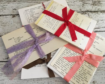 Vintage Set of 10 Recipe Cards ~ Typed and Handwritten ~ 4x6