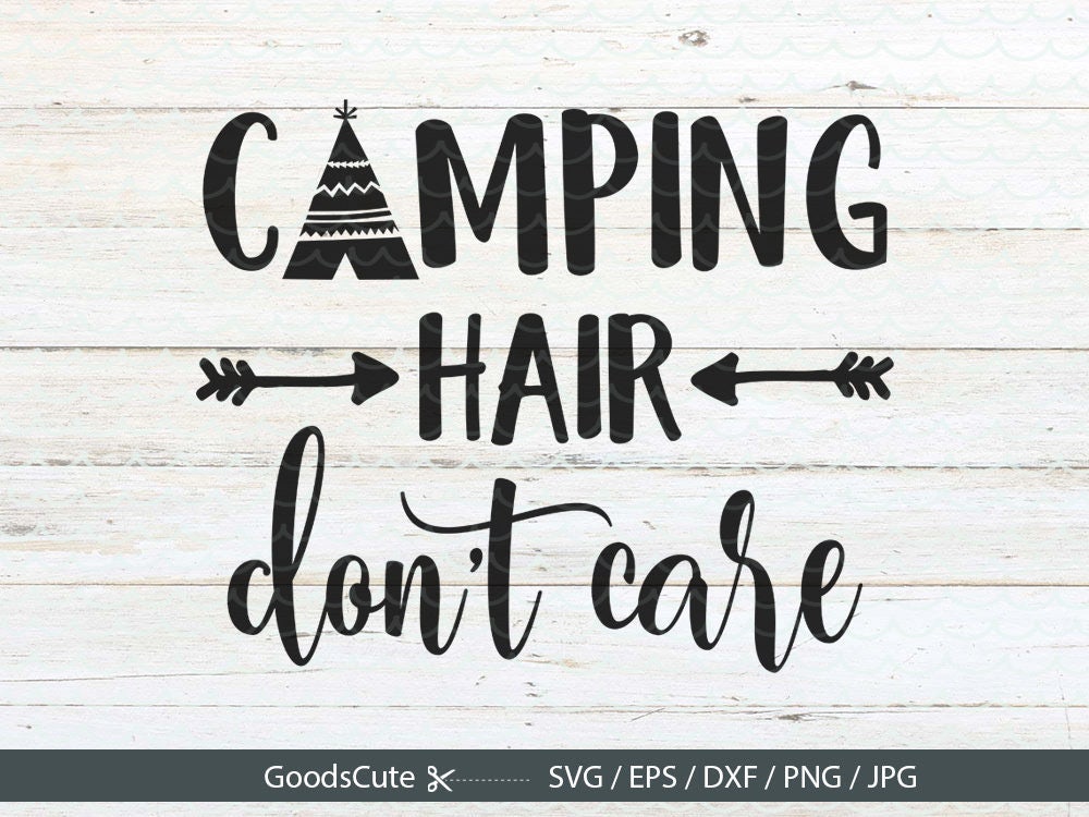 Download Camping hair don't care SVG Camping SVG Cilpart Vector