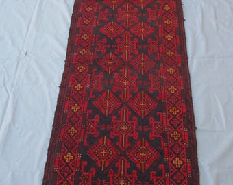 Size: 2'1 x 8'11 feet/ Handmade vintage afghan tribal nomadic mushwani runner rug/ High quality/ Wholesale price/ 100% Wool/ Runner rug