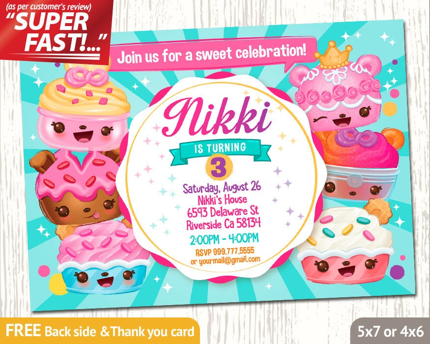 Num Noms Invitation Printable Num Noms Birthday Invitation