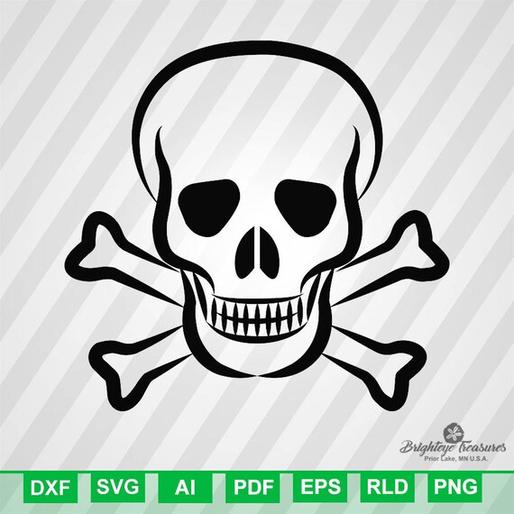 Skull And Crossbones Remix Dxf Svg Ai Pdf Eps Rld RdWorks