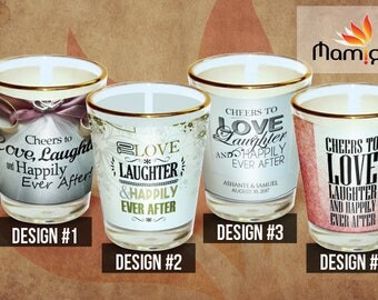 Personalized Wedding Shot Glasses, Shot Glasses, Custom Shot Glasses, Birthday gifts, Drinkware, Wedding Favors, Tequila Glasses