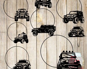 Jeep Bundle -SVG, Silhouette studio and png bundle - 8 design downloads