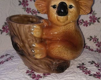 Vintage Ceramic Koala Bear Planter