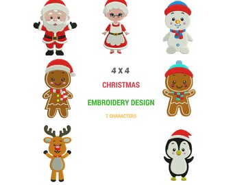Christmas Embroidery Designs | Machine Embroidery Design | Christmas Fill Filled | Christmas Craft Supplies | Christmas Digital Download