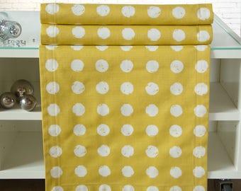Saffron yellow table runners, 150 x 40 cm