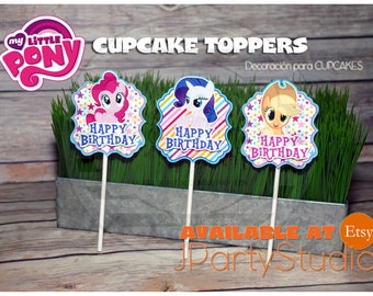 My little pony cupcake topper, set of 12