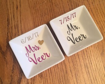Personalized Ring dish | customized ring dish | gifr for couple