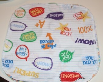 1 dozen 100% Cotton Kids, Children's, Cloth Napkins, Eco Friendly, Reusable, Lunch, Picnic, Party Napkins