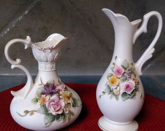 Small Lefton China Vases/Pitchers