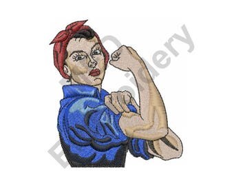 Rosie The Riveter - Machine Embroidery Design