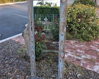 Reclaimed wood mirror/ standing mirror/ wall mirrors/ bathroom mirrors/ blue wood mirror