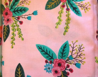 Windham Meriwether Amy Gibson Pink Teal Floral BTY Quilting Cotton