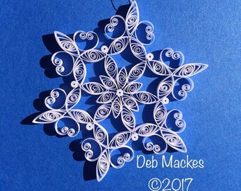 Quilled Snowflake Ornament - 3" diameter