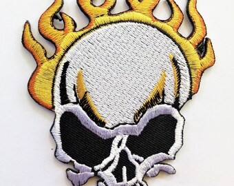 Ecusson Patch THERMOCOLLANT CRANE head death skull metal gothic biker hell fest New PVK 46