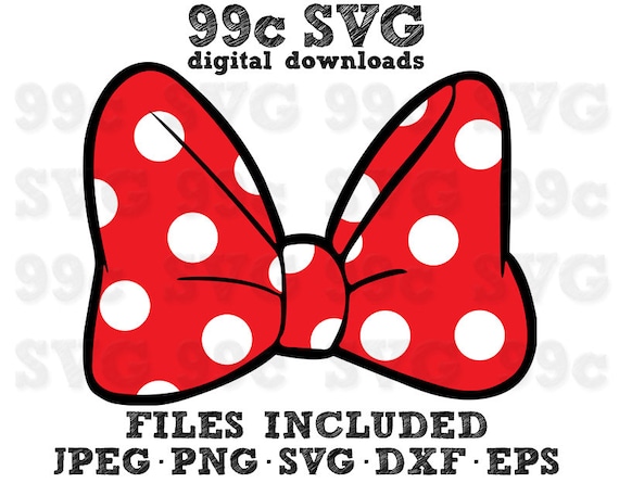 Minnie Mouse Bow SVG DXF Png Vector Cut File Cricut Design