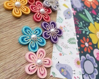 Paper quilling flowers handmade - paper filigree flowers - scrapbook, invitatios