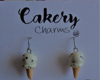 Ice Cream Earrings - Cookies and Cream, Rainbow, Bubblegum, Neapolitan, Mint Choc Chip.