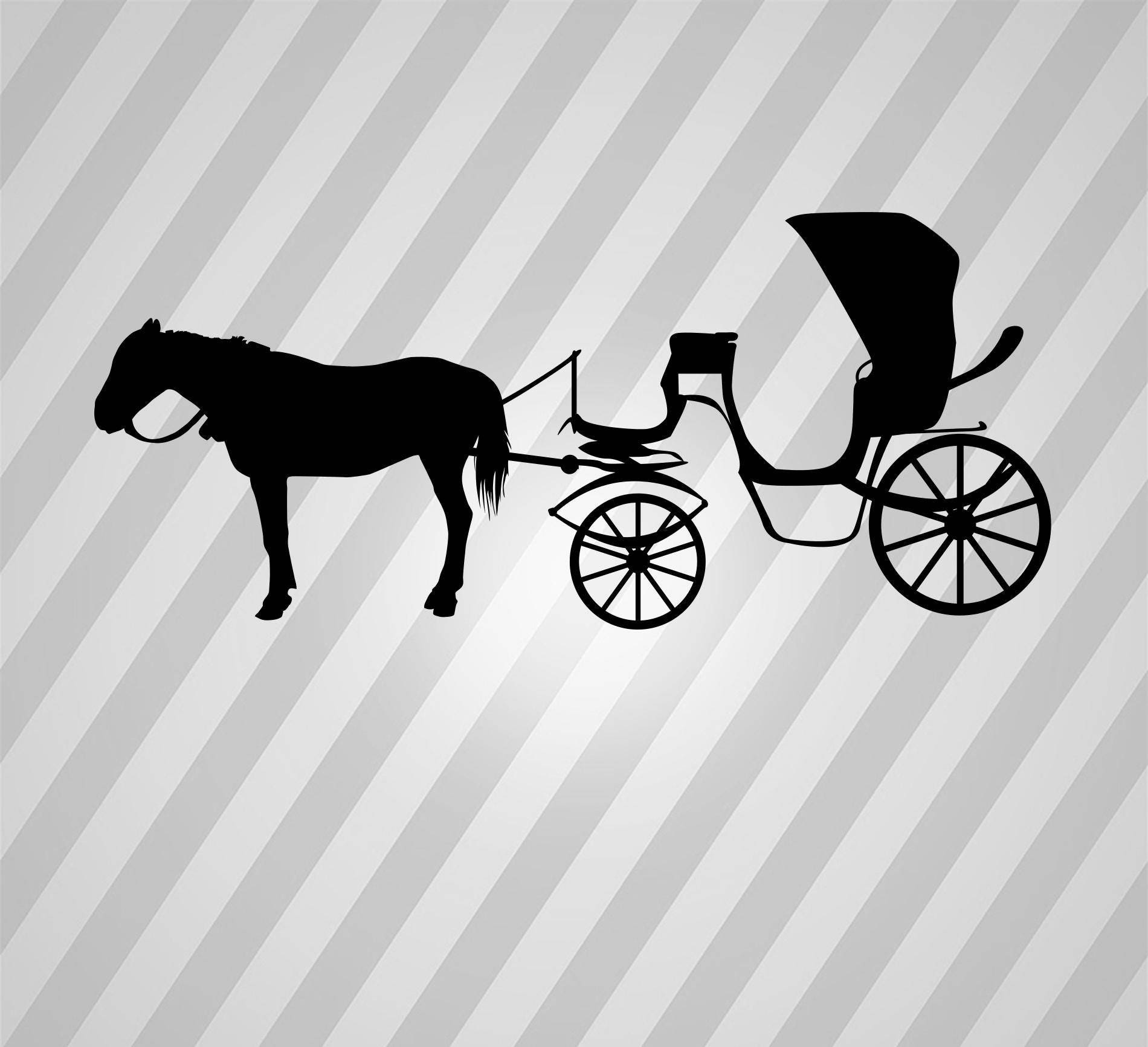 Download Horse Carriage Silhouette Carriage Svg Dxf Eps Silhouette