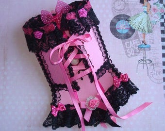 Bustier card, glamorous corset