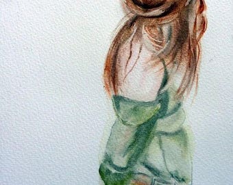 watercolor woman sweetahwie
