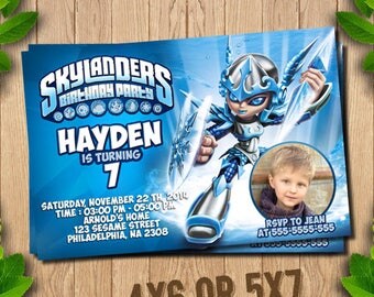 Skylanders Invitation, Skylanders Invite, Skylanders Party, Skylanders Birthday, Skylanders Chili Warrior, Skylanders Party,