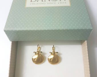 24K Gold Plated Earrings,Pomegranate Shape, Unique Jewelry