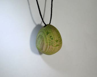 Always needs a little cat on ash wood pendant