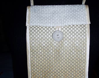 "Golden beige" shoulder bag with upholstery fabric. Unique piece