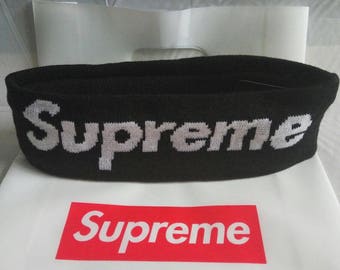 Supreme x New Era Box Logo Black Headband