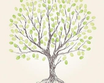 Fingerprint wedding tree / 60x80cm / 120-140 signatures