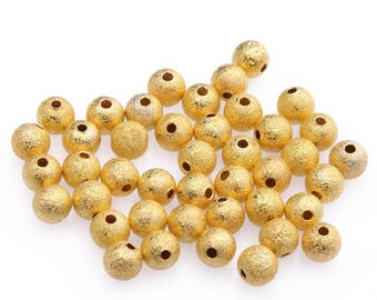 10 mm / 50 beads in copper gold stardust within 15 days