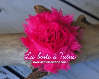 ★ Applique fabric flower cloth strapless headband diy belt ★ FUSCHIA pink FUSHIA